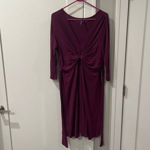 Seraphine knot front maternity dress